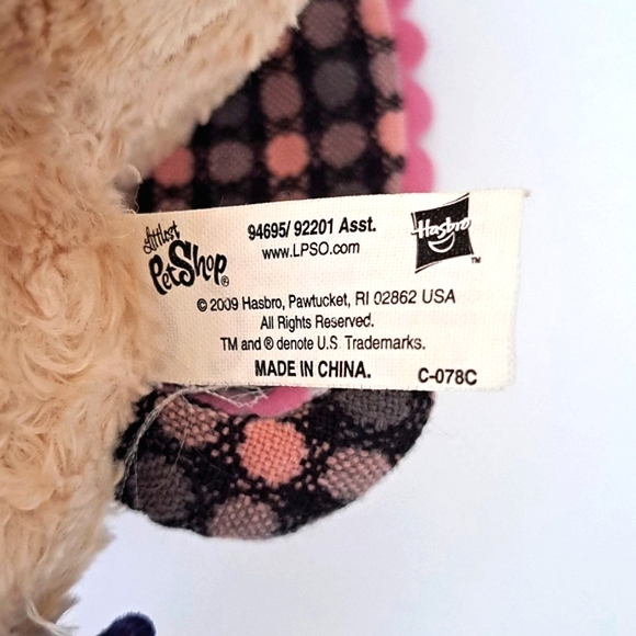 7" LPS Littlest Pet Shop Dog 2009 Hasbro Plush Stuffed Animal - Picture 4 of 7